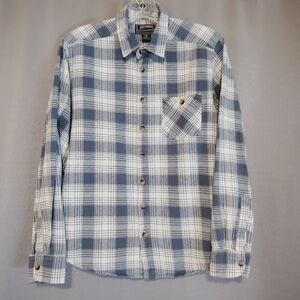National Outfitters Men's S Blue Plaid Button Down Long Sleeve Flannel Shirt